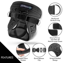 Comfort fit Cold Weather Dog Harness - Adjustable Dog Harness Small Sized Dog Medium Sized Dogs - Ideal as Easy Walk Dog Vest Harnesses