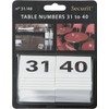 Securit Table Signs, Numbers 31-40, 4 x 4 x 5