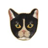 Tokyo Kankan Coin Purse, Cat Embroidery Pouch: Black, Cat Miscellaneous