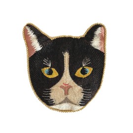 Tokyo Kankan Coin Purse, Cat Embroidery Pouch: Black, Cat Miscellaneous Goods, Cute Pouch, Coin Purse, Small Pouch, Mini Pouch, Women's Mini Wallet (Black)