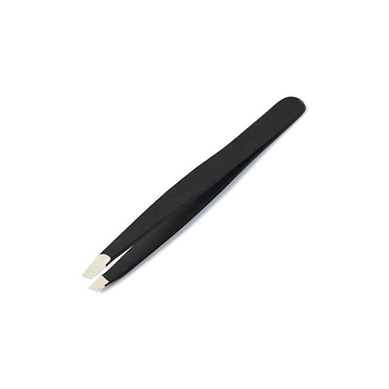 Professional Eyebrow Tweezers Black Women Hair Removal Slant Tip Trimmer