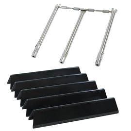 Spirit e310 7636 Flavorizer Bars & 69787 Grill Burner for Weber Spirit and Spirit II 300 Series E310 E320 E330 S310 S320 S330 68950 with Front Control, Grill Parts 15.3" Heat Plate, 18" Burner Tube