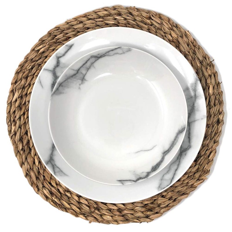 MGE Water Hyacinth Place Mats Round Set of 4 Diameter