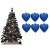 Simply Products 6 Heart Baubles - Great Christmas Tree Decorations,