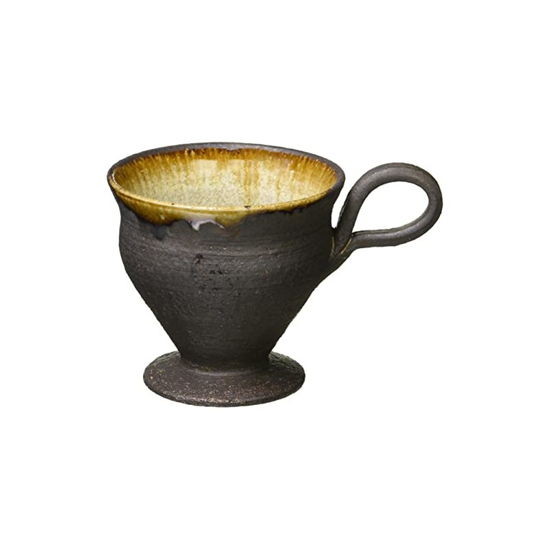 Marui Pottery Shigaraki Ware Hechamon, Demitass, Cup, Brown Tag
