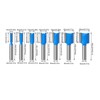 7 Pcs Straight Router Bit 8mm Shank Double Flute Wood