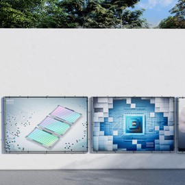 COARBOR Wall Mounting Stainless Steel Banner Frame Poster Frame Wall Mounts Displays Frame for Trade Show, Wall Exhibitor Background, Advertising Display, 10'x6'