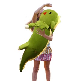 Axolotl Plush Toys for Ages 3 4 5 6 7 8+ Year Cute Axolot Stuffed Animal Dinosaur Plush Throw Pillow,Soft Plushie Dino, Plush Toys Set, Christmas Birthday Gifts for Baby, Toddler, Kids (Green,31 inch)