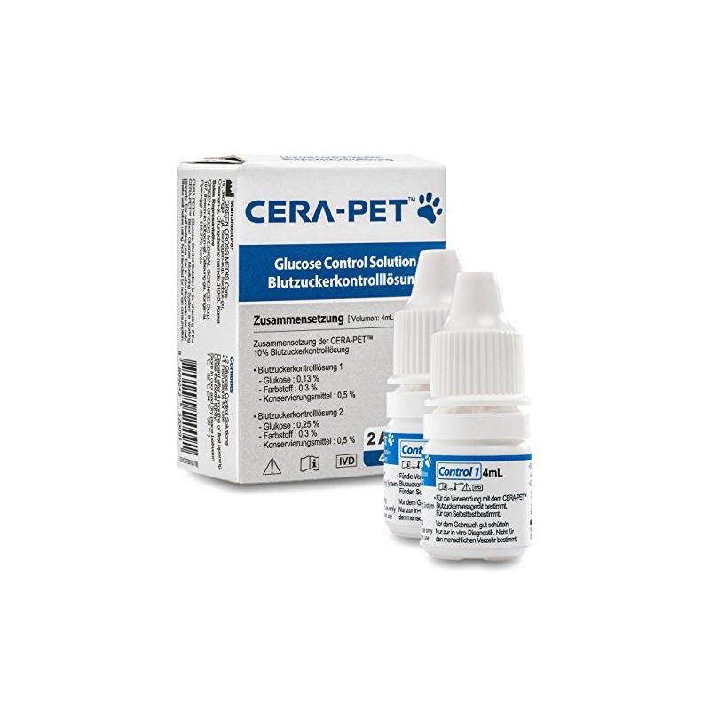 Cera-Pet Control Solution - Blood Glucose Monitor for Dogs and