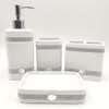 CAA'S Bathroom Accessories Set Ceramic 4 Pieces Bathroom Ensemble for