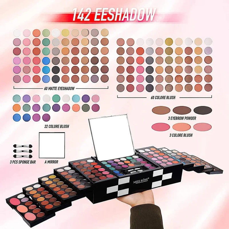 Paleta Maquillaje 142 Sombras Ojos Completa