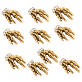 Healvian 10Pcs Alloy Skeleton Hand Nail Art Decals Manicure Decoration Accessories for Creative Nail Designs