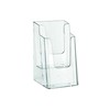 Europel Multi-compartment brochure holder, made of crystal-clear, recyclable polystyrene, format