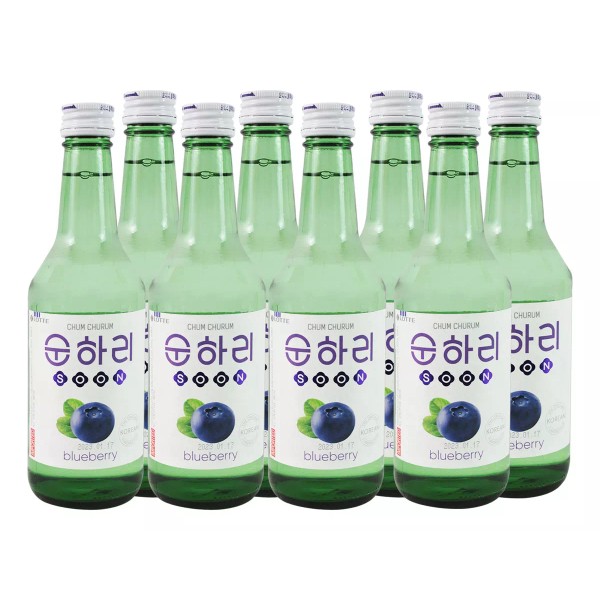 Chum Churum Alcohol Coreano Soju Chum Churum Variedad De Sabores 8 Pzas