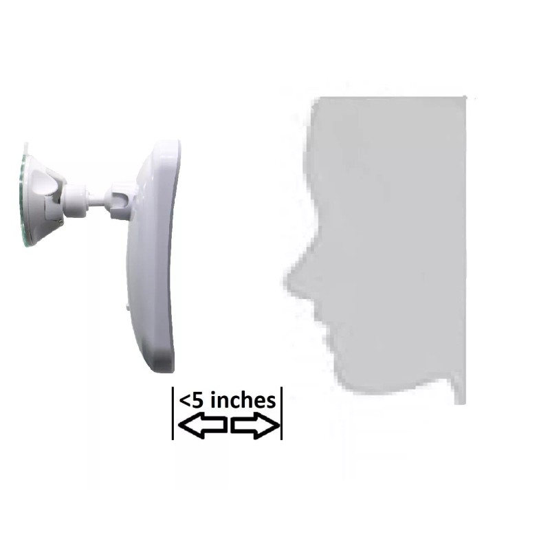 JiBen Square LED Lighted 10X Magnifying Makeup Mirror with Locking