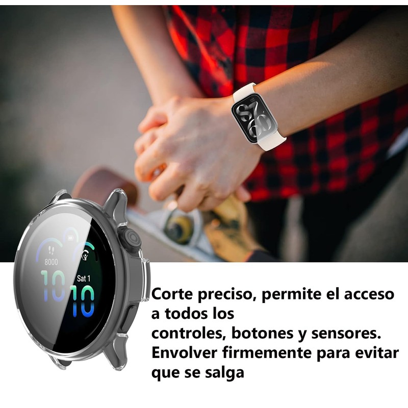 QWYJ Funda para Garmin Vivoactive 6 Case Carcasa PC con