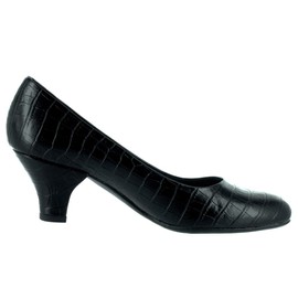 Easy Street Women's Fabulous Pump,Black Croco,8.5 W US