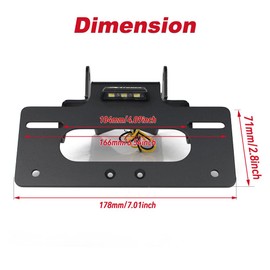 Xitomer Fit for MT-09 Fender Eliminator Fit for FZ09 2025-2024 Tail Tidy with LED License Plate Light, License Plate Holder