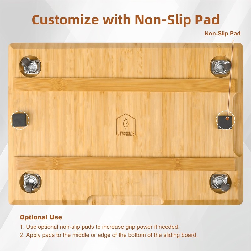 Joy&Grace Appliance Slider for Kitchen Appliances 360° Rolling Sliding Tray