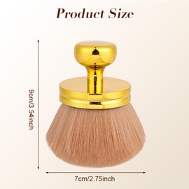 LOPHE Body Makeup Brush for Self Tanner, Large Self Tanning Brush Soft Body Makeup Brush Tanning Brush Self Tan Back Applicator Brush Self Tan Brush for Liquid Cream and Powder Face Makeup, Gold