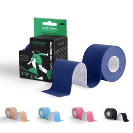 Kinesiology Tape for Knees | Sports Tape,Kinetic Tape, Elastic Athletic Tape for Protecting Knees, Shoulders | Waterproof Physio Tape and Hypoallergenic| 2" x 16 ft,Royal Blue