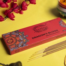 raajsee Incense Sticks Dragon Blood 100 gm Pack-100% Pure Organic Natural Hand Rolled Free from Chemicals-Perfect for Church, Aromatherapy,Relaxation,Meditation,Positivity