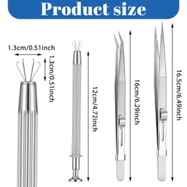 3 PCS Jewelry Tweezers, Diamond Tweezers, Jewelry Grabber Tool, Piercing Removal Tools Gem Stone to Change Jewelry-IC Chip Electronic Components