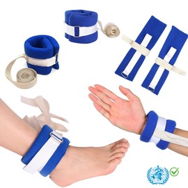 GRANTY CARE Handgelenk- und Knöchelriemen zum Binden im Krankenhausbett, Handgelenkbandage zum Binden von Krankheiten, 2 Handschlaufen