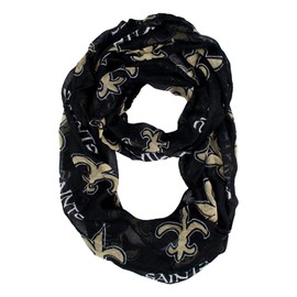 Little Earth 300615-SANT: New Orleans Saints Sheer Infinity Scarf
