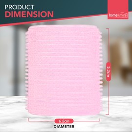 4pk Pink Hair Rollers for Hair Volume, Velcro Rollers for Hair Roller Pink Hair Curlers Rollers for Hair Curling Velcro Hair Rollers for Long Hair Rollers Self Grip Hair Rollers for Soft Bouncy Curls