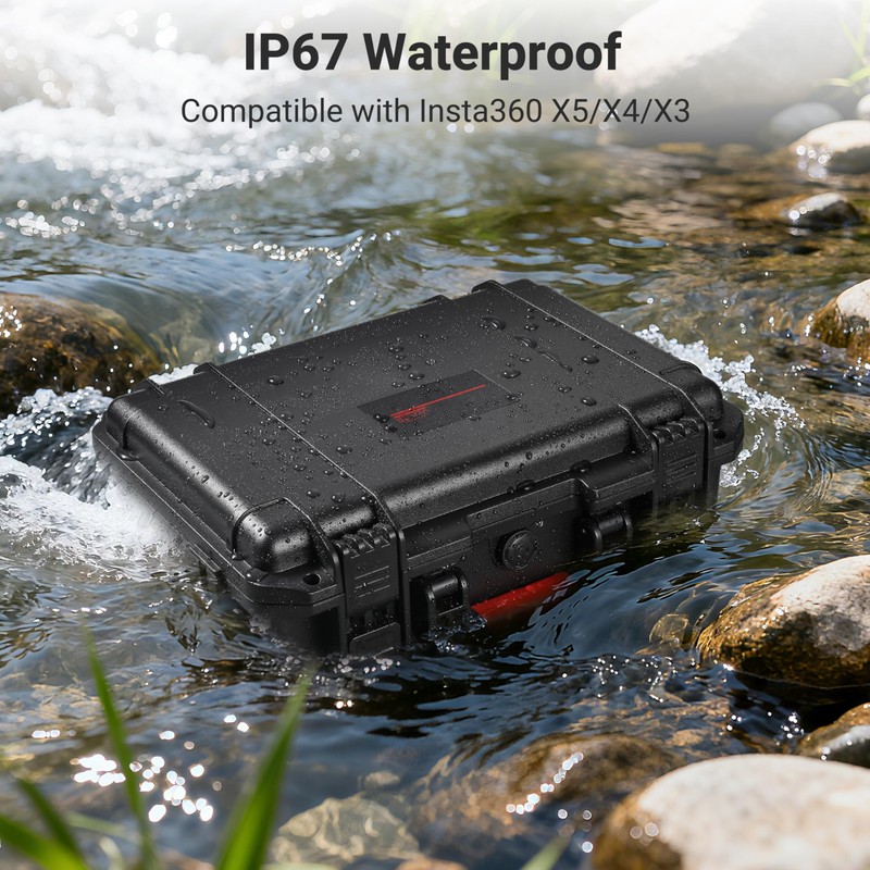 Hard Carring Case for Insta360 X5 Accessories, Waterproof Protective Hardshell