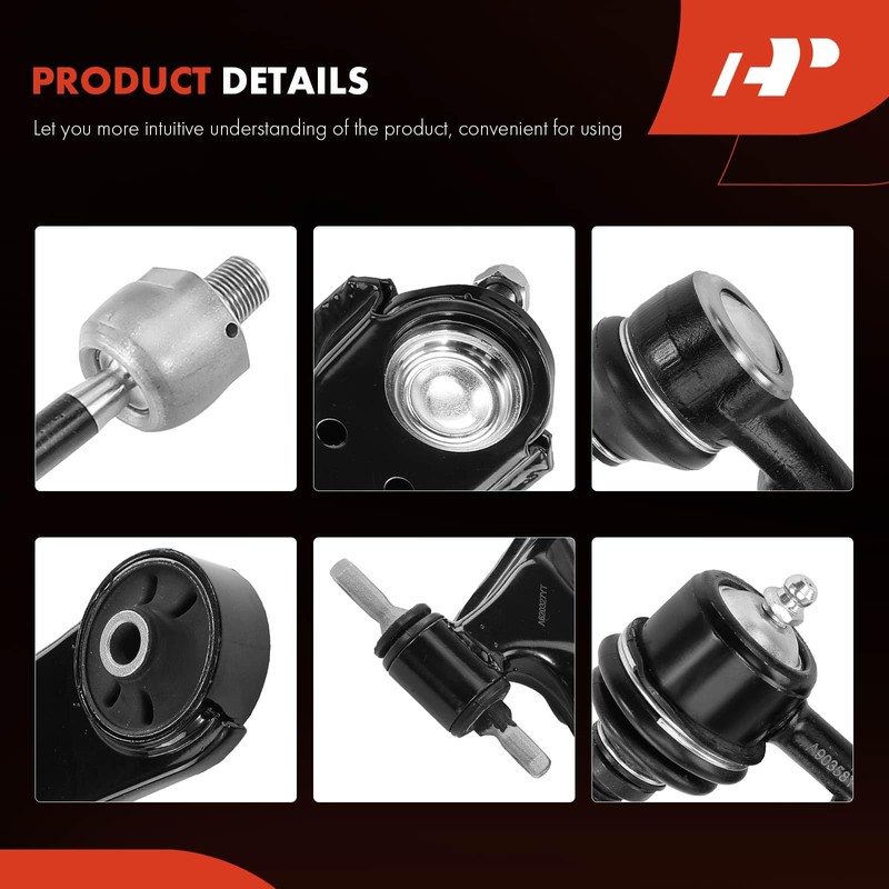 A-Premium Set of 8, Front Lower Control Arm, Sway Bar