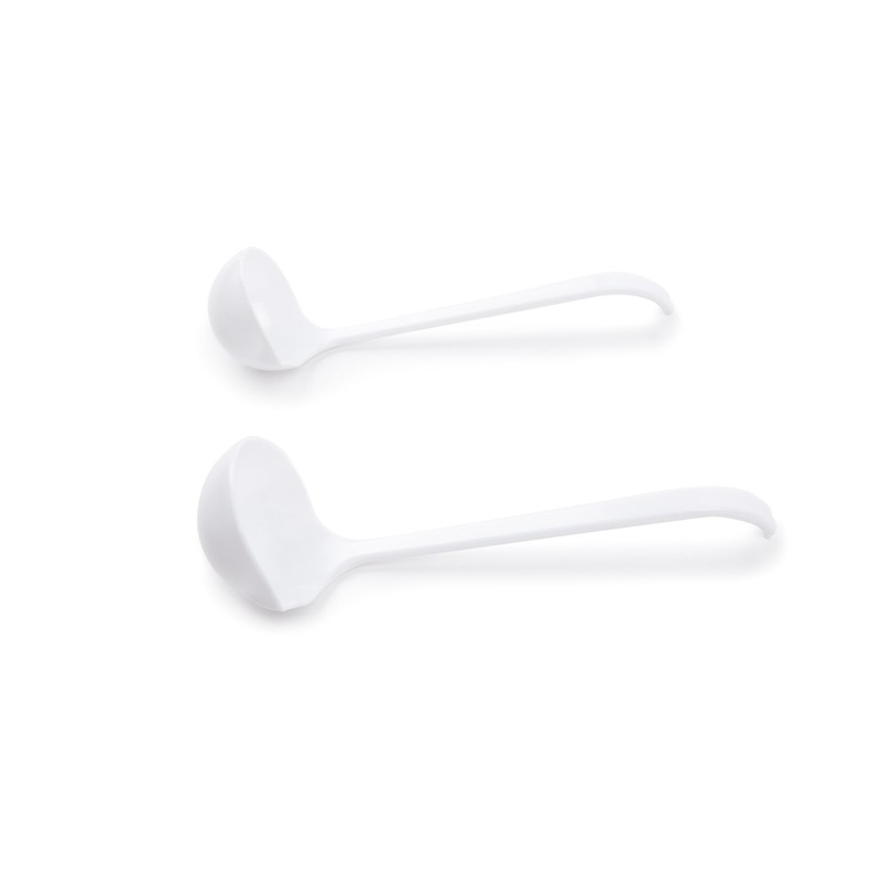 Fox Run Mini Ladle Set, Plastic, 2-Piece, Regular White