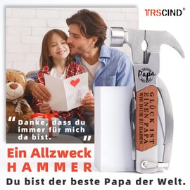 Multitool Gifts for Dad Christmas - 12 in 1 Multi Tool Hammer, Christmas Gifts Birthday Gift Ideas for Men Father from Daughter Son, Best Dad in the World Multifunctional Tool