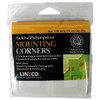 Lineco Archival Polypropylene Mounting Corners, Self Adhesive Clear Photo Corners,