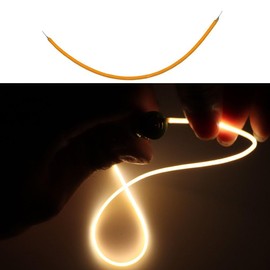 Kopida 3V Edison Bulb LED Filament Flexible Filament Cob Flexible Lamp Parts, 11.81 inch Edison Bulb DC3V Cob LED Filament Flexible Lamp Parts 2200k Diode Incandescent Flexible Filament, Warm Light