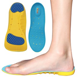 Plantillas atléticas de espuma viscoelástica para soporte de arco y comodidad para niños activos (26 cm) tamaño de niños 6.5 – 8.5)