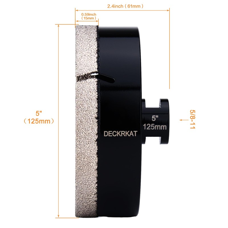 5 Inch Diamond Hole Saw, 125mm Tile Hole Saw Drill