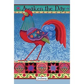 Awaken the Day Mini Notebook (Quiet Fox Designs) 64 Lined Pages in a Small 4-inch by 6-inch Pocket-Size with Inspirational Quotes Throughout and Cover Art of a Folk Art Painting by Artist Jim Shore