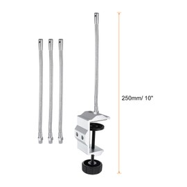 HARFINGTON Soldering Helping Hands, Third Hand Solder Tool Clamp Stand with Flexible Arms 4 Rotatable Alligator Clip for PCB Electronics Repair Assembly Hobby Welding, Silver 10"
