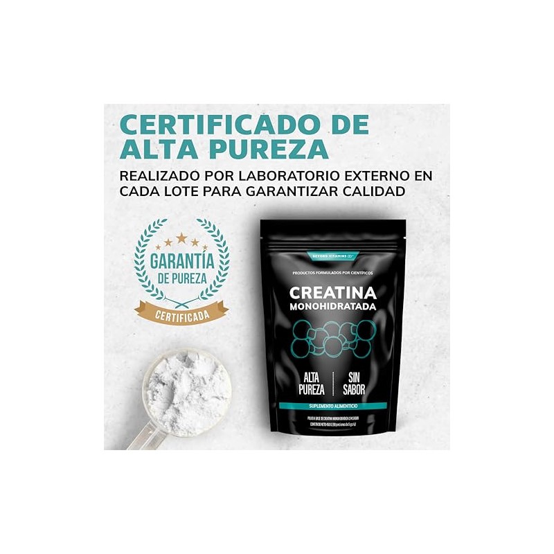 Creatina Monohidratada Micronizada Polvo 100 Alta Pureza Certificada Pre Workout