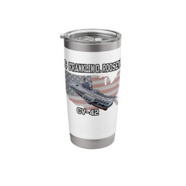 USS Franklin D. Roosevelt CV-42 Aircraft Carrier Veteran Day Stainless Steel Insulated Tumbler