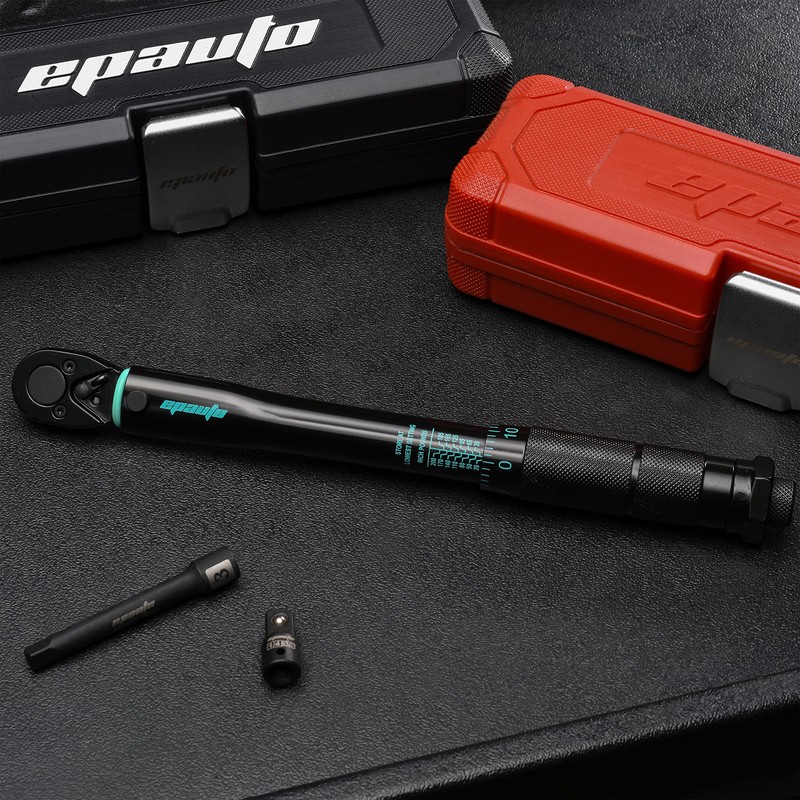 EPAuto 1/4-Inch Drive Click Torque Wrench, Black, 20-200 in.-lb.