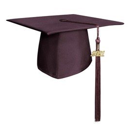 Endea Graduation Matte Cap & Tassel (Maroon, 2021)