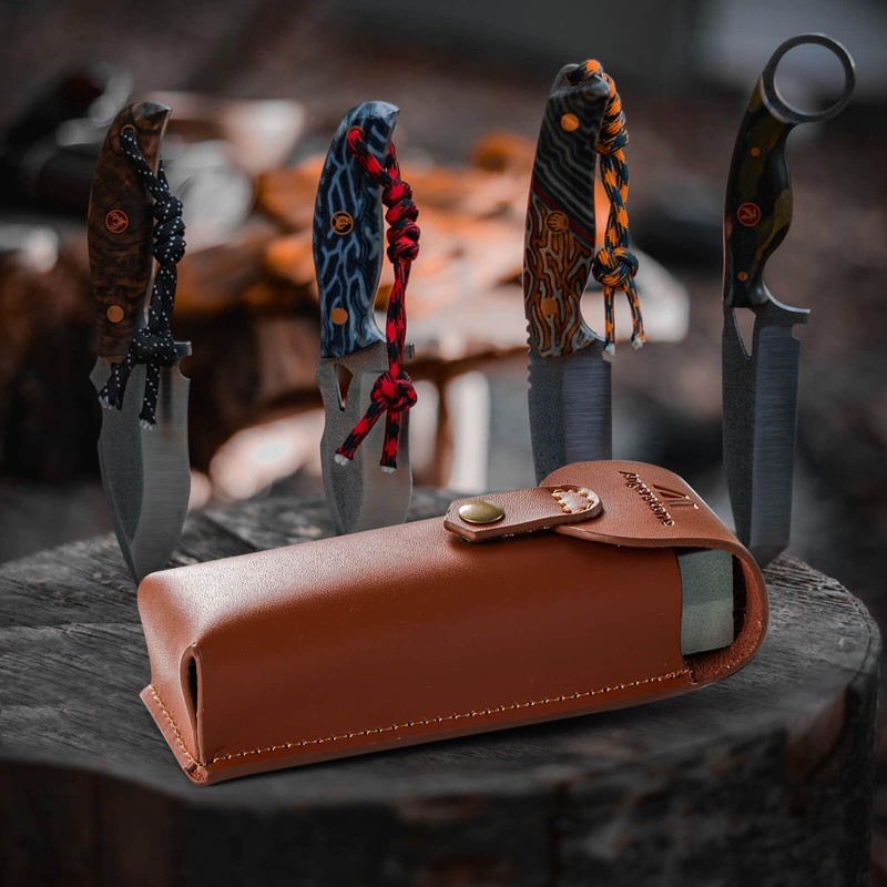Angerstone Portable Whetstone Knife Sharpening Stone - Outdoor Hunting Knife