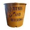 Church Offering Donation Buckets, Pack 3, Color Gold