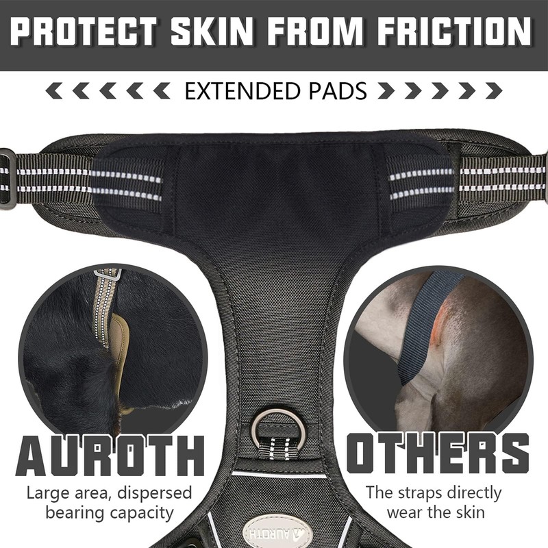 Auroth Tactical Dog Harness for Large Dogs No Pull Adjustable