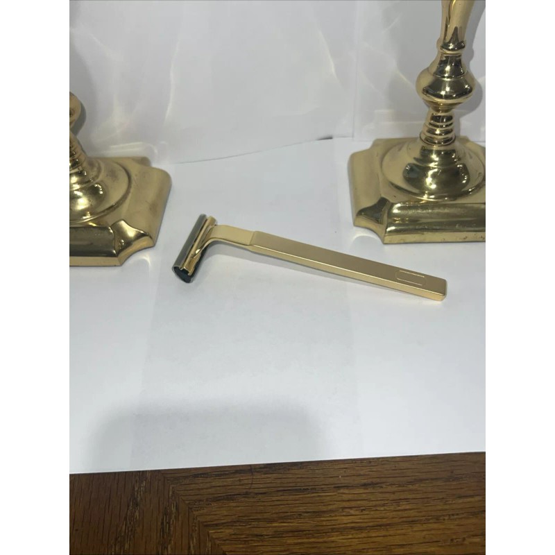 aramis Vintage Aramis Shaving Razor With Blade Gold Tone