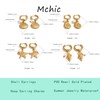 Mchic Sea Conch Earrings for Women - 18K Gold Drop