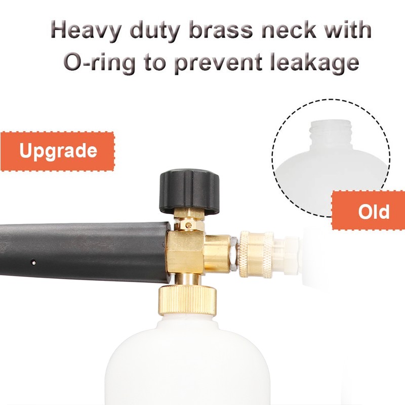Foam Gun Adjustable Nozzle Brass Anti Leakage 33oz 1/4in Pressure
